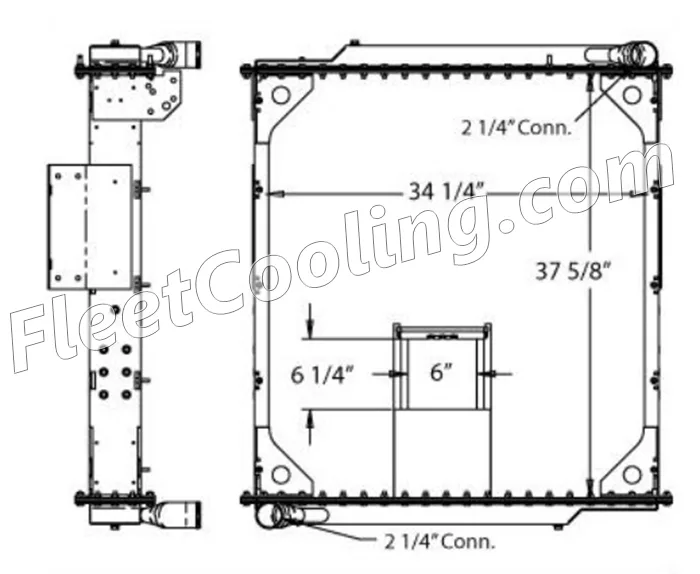 Autocar Radiator - Bolt On Tank 437467