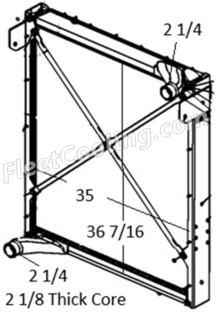 Autocar Radiator - Plastic Tank 437569PF