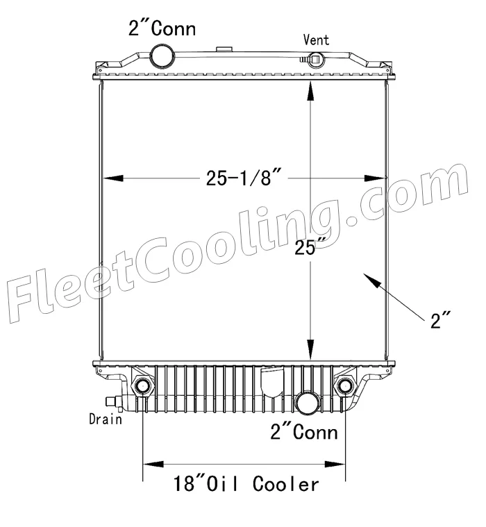 Blue Bird Radiator - Plastic Tank 437217P