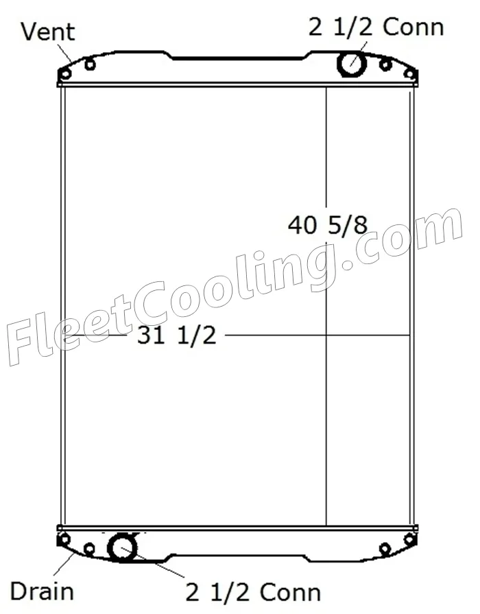 American La France Radiator - Solder On Tank 437215S