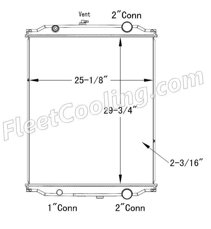 Blue Bird Radiator - Plastic Tank 437183P