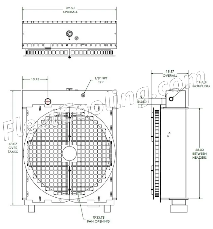 Caterpillar Radiator - Bolt On Tank 437983