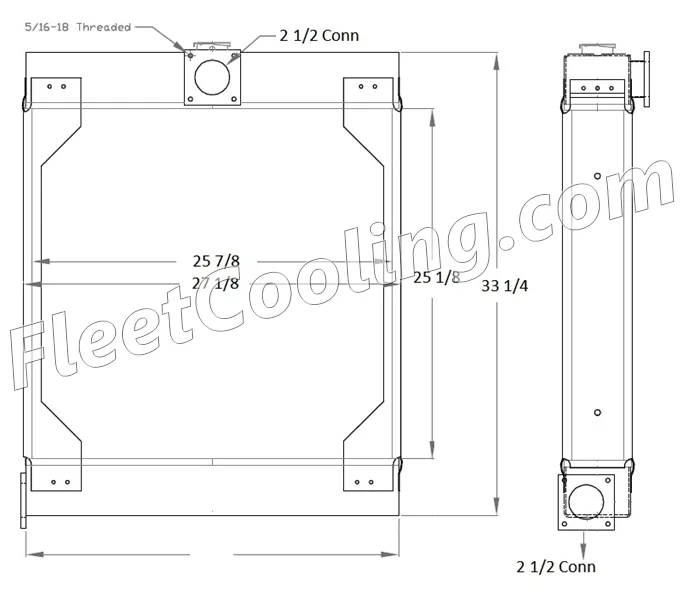 Ajax Radiator - Solder On Tank 437939