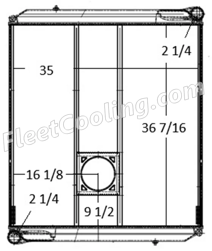 Autocar Radiator - Plastic Tank 437568P