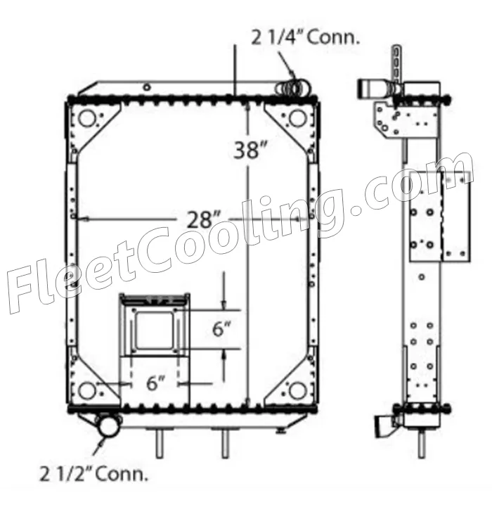 Autocar Radiator - Bolt On Tank 437466