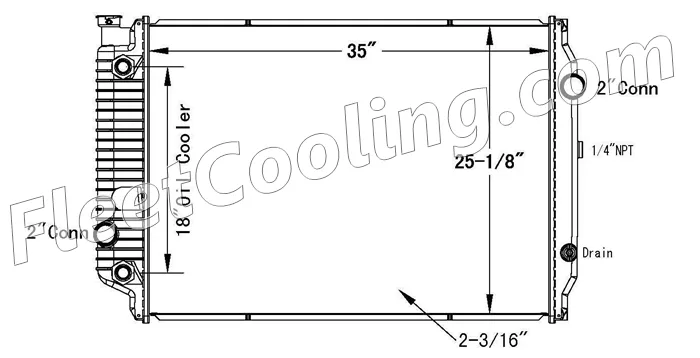 Advance Mixer, Oshkosh Radiator - Plastic Tank 437184P