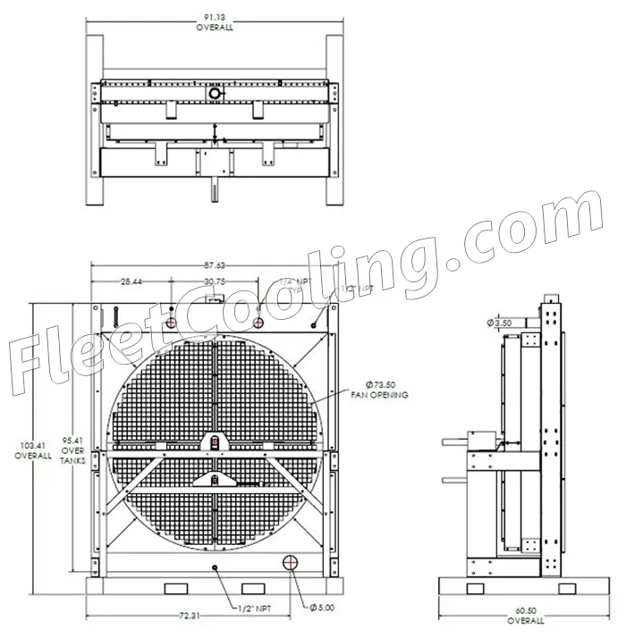 Caterpillar Radiator - Bolt On Tank 437400-SC