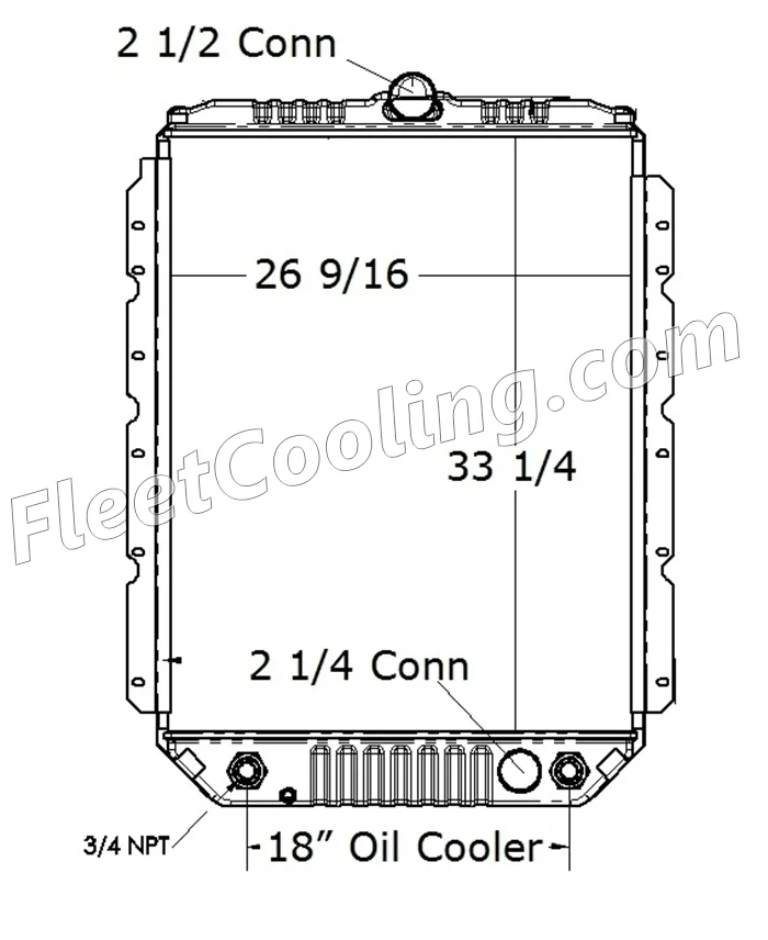 Blue Bird, IC Corporation Radiator - Solder On Tank 437218S