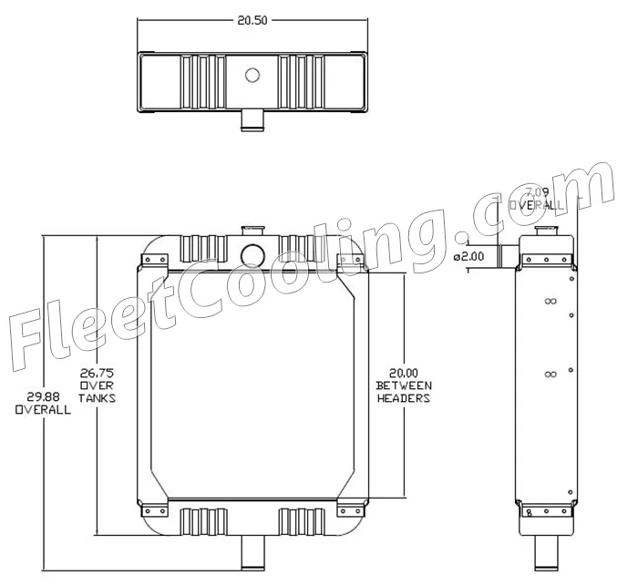 Ajax Radiator - Solder On Tank 437940M