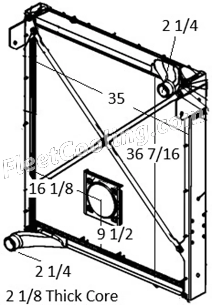 Autocar Radiator - Plastic Tank 437568PF