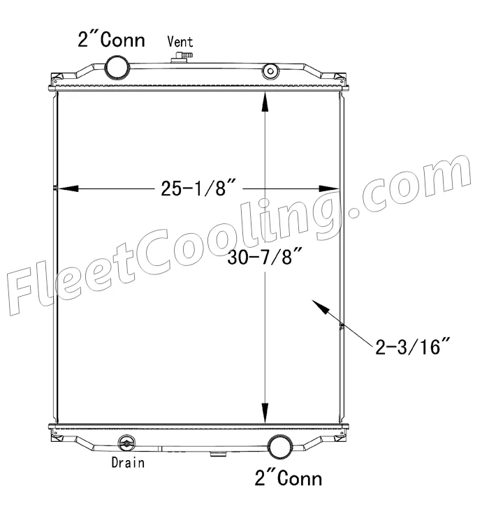 Blue Bird Radiator - Plastic Tank 437186P
